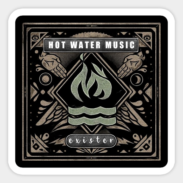 Hot Water Music Sticker by Was born